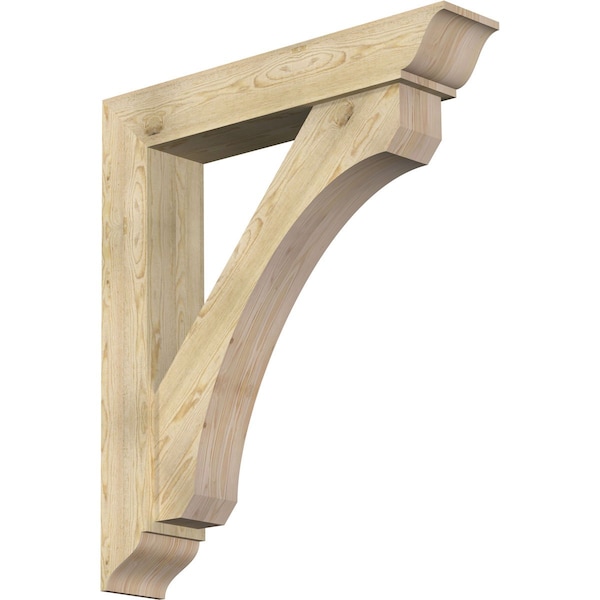 Ekena Millwork Legacy Traditional Rough Sawn Bracket w/ Offset Brace, Douglas Fir, 8"W x 42"D x 48"H BKT0806X42X48LEC01RDF - main